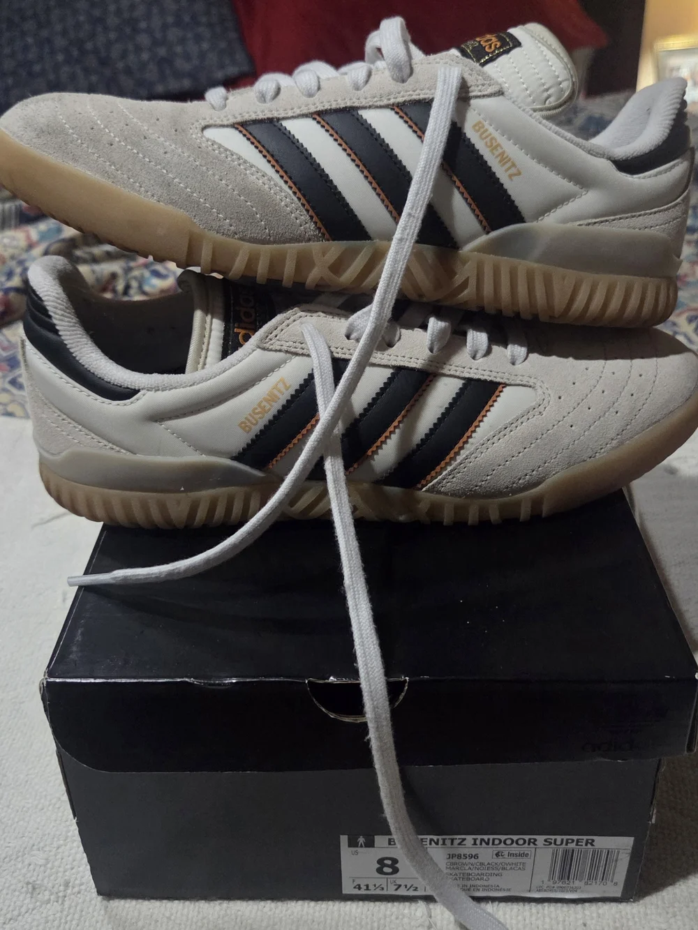Adidas Busenitz Womens White Suede Buzenewitz Shoes